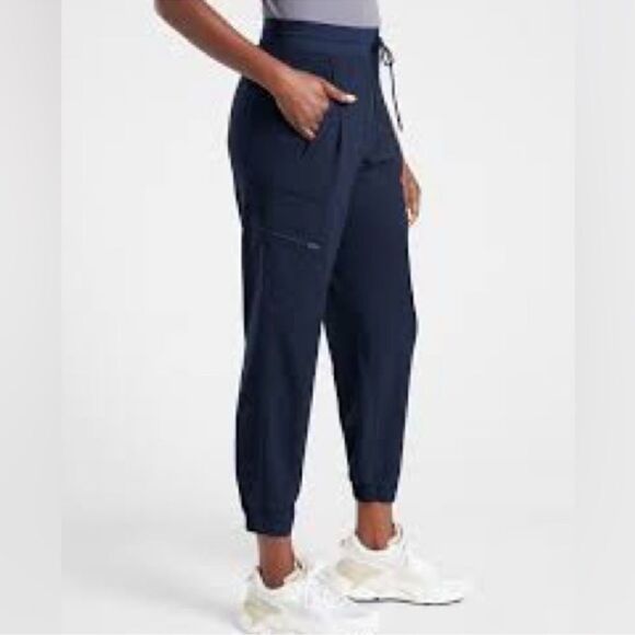 Athleta Venture Pant Jogger City Pants Lightweight Navy Blue 2 - Picture 2 of 10